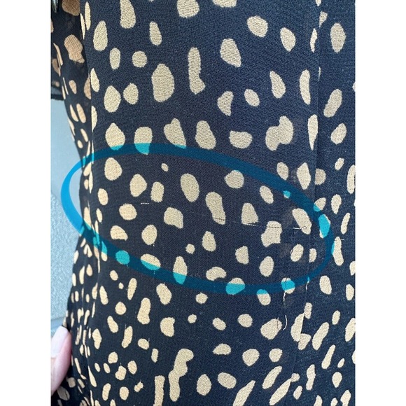 Urban Outfitters Rosalee V-Neck Flutter Sleeves A-line Mini Dress Black Sz M - Picture 15 of 16